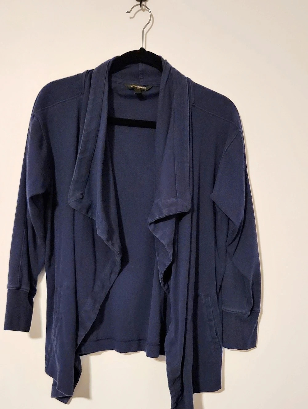 Banana Republic Factory Draped Open Front Cardigan in Blue Size Small
